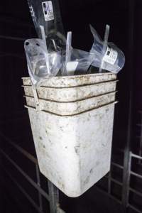 Pork stork catheters for artificial insemination - Australian pig farming - Captured at Golden Grove Piggery, Young NSW Australia.
