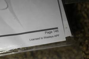 Farrowing record identifying Wasleys Piggery - Australian pig farming - Captured at Wasleys Tailem Bend Piggery, Tailem Bend SA Australia.