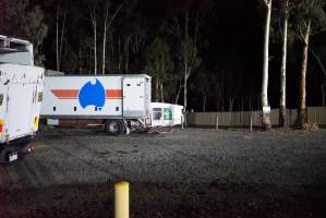 Trucks parked at east side of hatchery - Captured at SBA Hatchery, Bagshot VIC Australia.