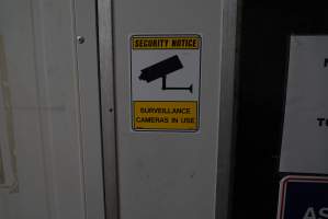 Security notice - surveillance cameras in use - Captured at SBA Hatchery, Bagshot VIC Australia.
