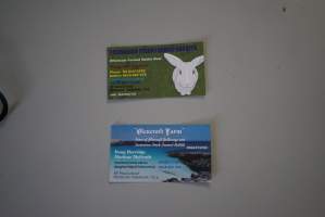 Business cards - 'Tasmanian Fresh Farmed Rabbits' - Captured at Tasmanian Fresh Farmed Rabbits (Glencroft Farm), Penguin TAS Australia.
