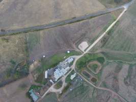 Aerial drone view of slaughterhouse - Captured at Strath Meats, Strathalbyn SA Australia.