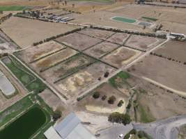 Aerial drone view of slaughterhouse - Captured at Bordertown Processing Plant, Bordertown SA Australia.