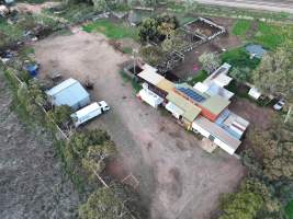 Drone flyover of slaughterhouse - Captured at Snowtown Abattoir, Snowtown SA Australia.