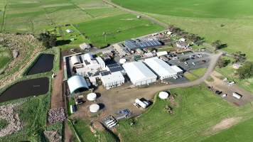 Drone flyover of slaughterhouse - Captured at Tasmanian Quality Meats Abattoir, Cressy TAS Australia.
