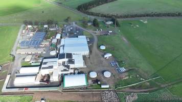 Drone flyover of slaughterhouse - Captured at Tasmanian Quality Meats Abattoir, Cressy TAS Australia.