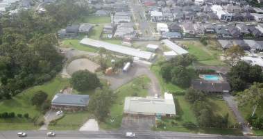 Drone flyover of rabbit/poultry slaughterhouse - Captured at Summerland Poultry, North Kellyville NSW Australia.